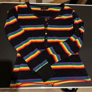 Rainbow Black Sweater